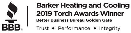 BBB 2019 torch awards winner - Barker Heating & Cooling