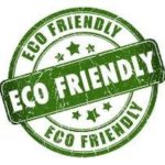Eco-friendly stamp with circular design and green colors representing HVAC services by Barker Heating & Cooling.